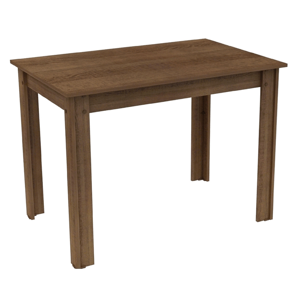 Juego de Comedor Rute Tablero Rectangular de Madera con 4 Sillas Marrón/Beige Madesa