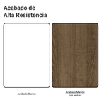 Clóset Tokio 2 Puertas Corredizas 1 Espejo Blanco/Marrón 218 cm x 109 cm x 54 cm