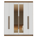 Closet Venus 6 Puertas 4 Cajones 2 Espejos MarrónBlanco