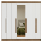 Closet Venus 8 Puertas 4 Cajones 2 Espejos MarrónBlanco
