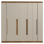 Closet Venus 8 Puertas 4 Cajones 2 Barrales MarrónCrema