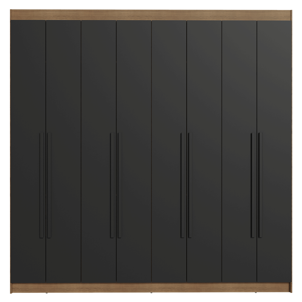 Closet Venus 8 Puertas 4 Cajones 2 Barrales MarrónNegro
