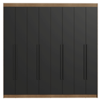 Closet Venus 8 Puertas 4 Cajones 2 Barrales MarrónNegro