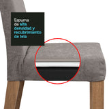 Kit 2 Sillas de Comedor Madesa 4255 Silver