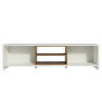 Centro de Entretenimiento Mesa para TV Linz Hasta 80 Pulgadas Blanco/Marrón