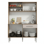 Mueble de Cocina Compacta Life 120 cm Marrón/Crema Madesa