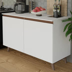 Kit Mueble de Cocina Superior y Mueble Bajo Reims 1.20 m Blanco