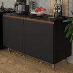 Kit Mueble de Cocina Superior y Mueble Bajo Reims 1.20 m Negro