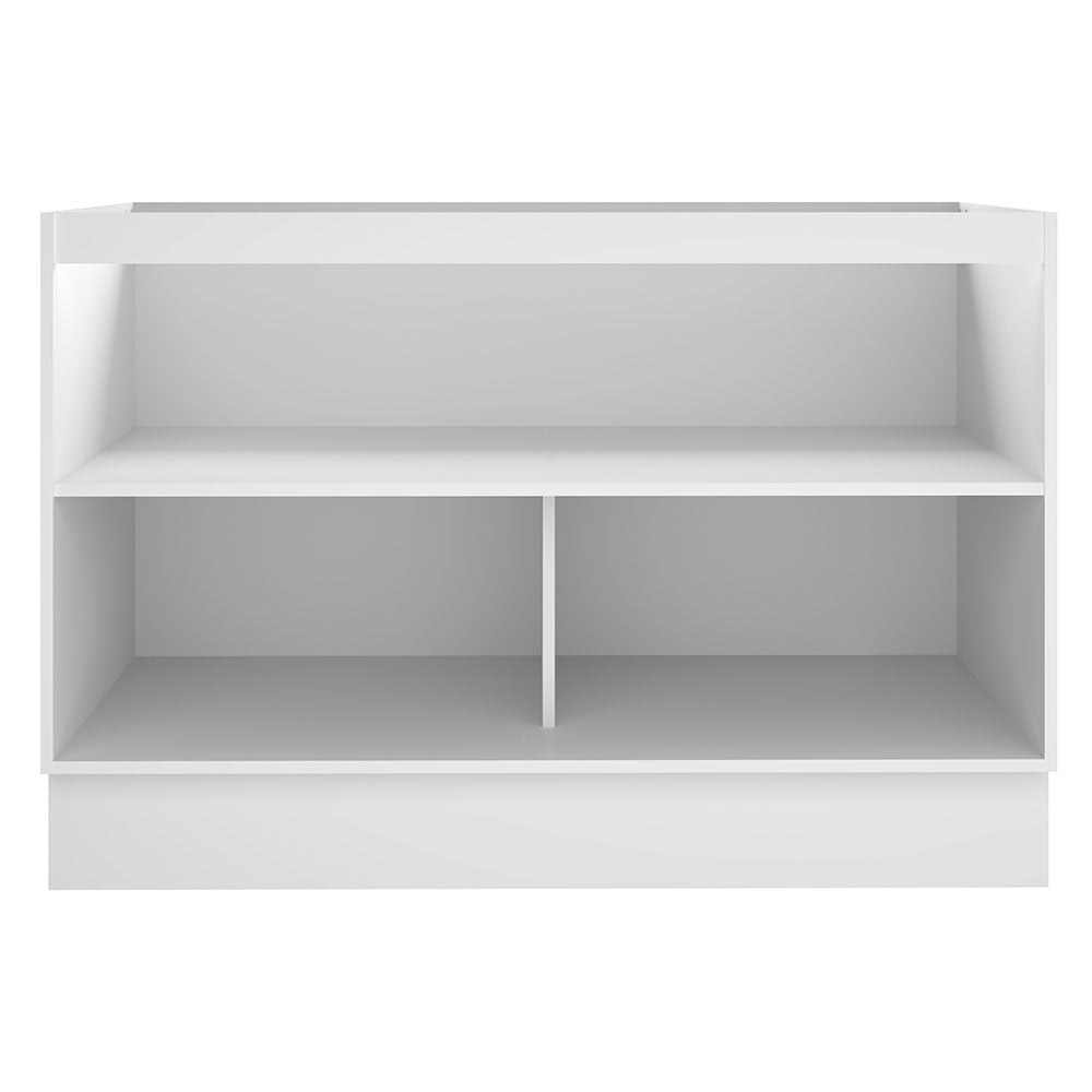 Mueble de Cocina Bajo Glamy 1.20 Metros 2 Puertas Blanco/Marrón