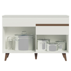 Mueble de Cocina Bajo Reims 1.20 m 2 Puertas 1 Cajón con Encimera Blanco