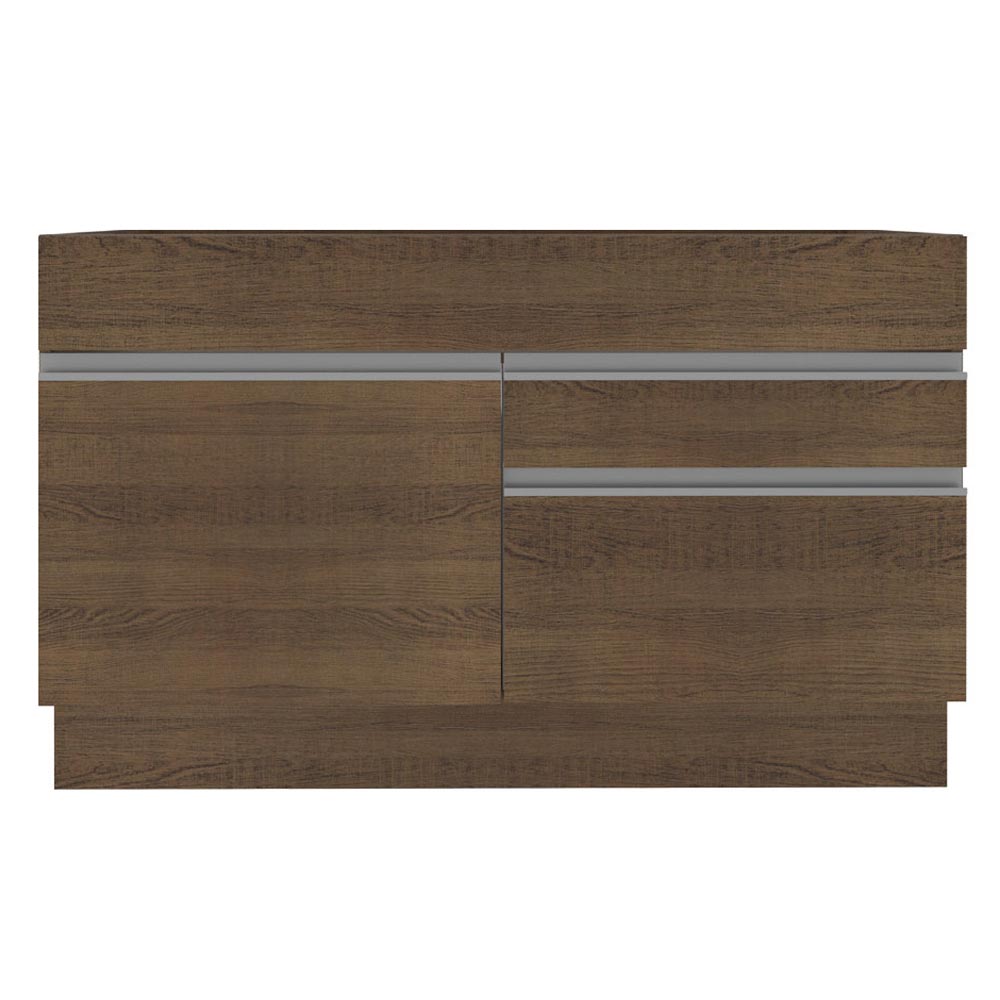 Mueble de Cocina Bajo Glamy 1.20 m 1 Puerta 2 Cajones Marrón
