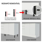 Mueble de Cocina Bajo Glamy 1.50 m 2 Puertas 2 Cajones