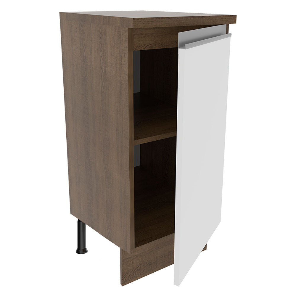 Mueble de Cocina Bajo Glamy 35 cm 1 Puerta Marrón/Blanco
