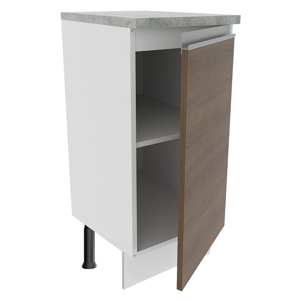 Mueble de Cocina Bajo Glamy 35 cm 1 Puerta Blanco/Marrón