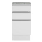 Mueble de Cocina Bajo Glamy 40 cm 3 Cajones Blanco