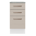 Mueble de Cocina Bajo Agata 40 cm 3 Cajones Blanco/Crema