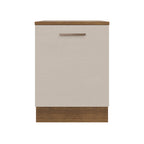 Mueble de Cocina Bajo Agata 60 cm 1 Puerta Marrón/Crema