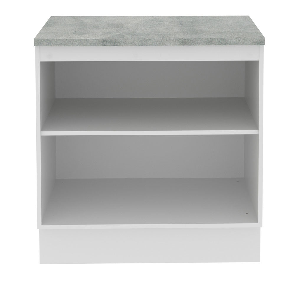 Mueble de Cocina Bajo Glamy 80 cm 2 Puertas Blanco/Negro