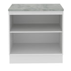 Mueble de Cocina Bajo Glamy 80 cm 2 Puertas Blanco/Negro