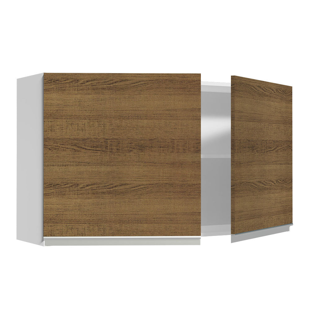 Mueble de Cocina Superior Glamy 1.20 Metros 2 Puertas Blanco/Marrón