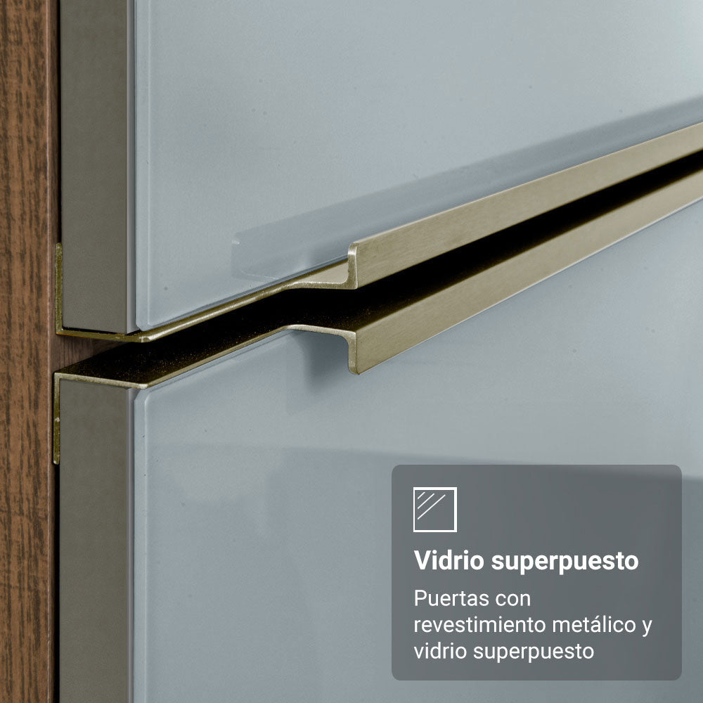 Mueble de Cocina Superior Lux 1.20 Metros 2 Puertas MarrónGris