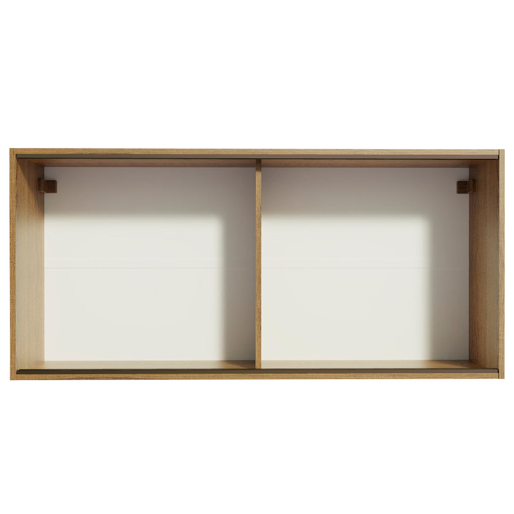 Mueble de Cocina Superior Emilly 2 Puertas Corredizas de Cristal Reflex Marrón