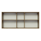 Mueble de Cocina Superior Glamy 1.50 m 2 Puertas 2 Nichos Centrales Marrón/Blanco