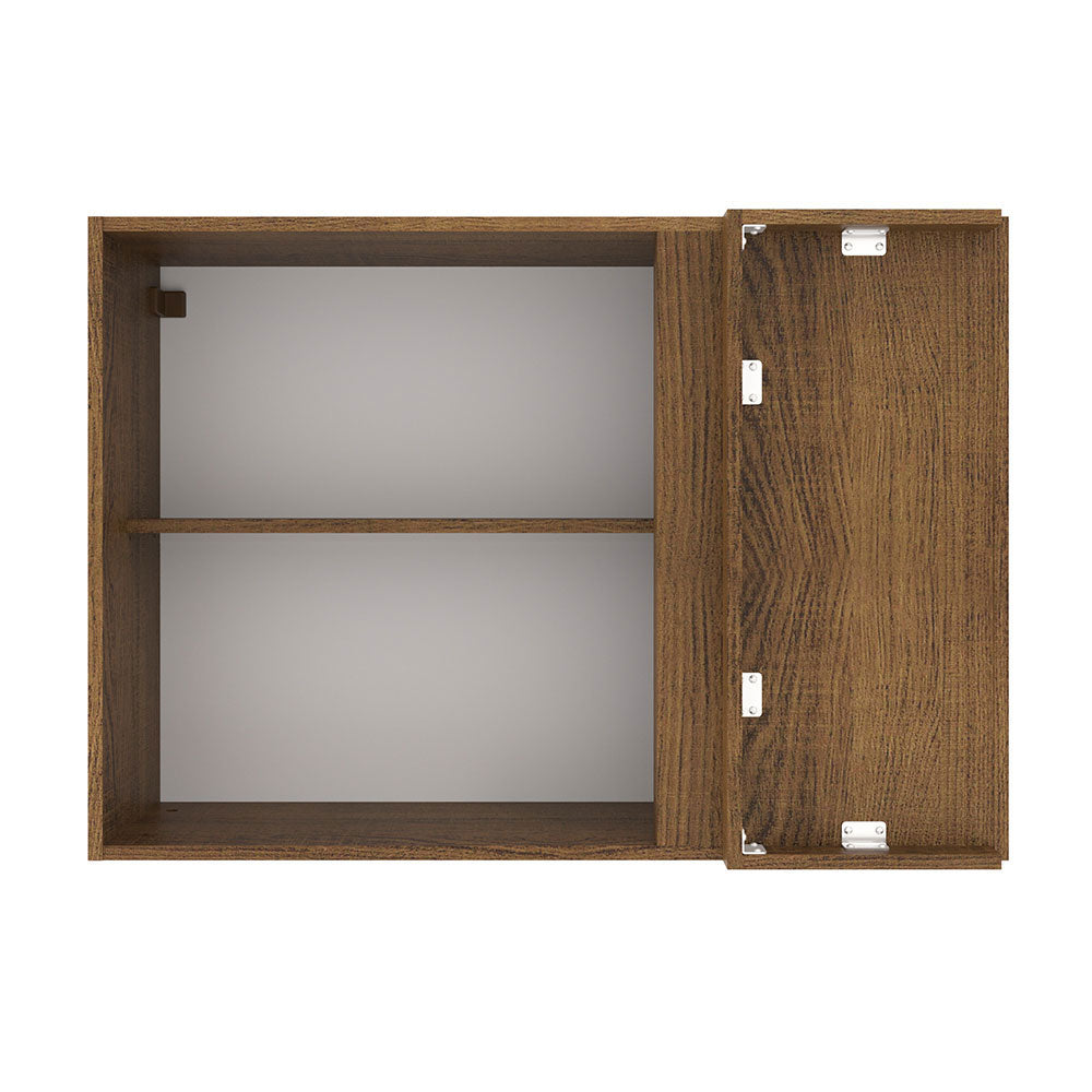 Mueble de Cocina Superior de Esquina Agata 1 Puerta Marrón/Blanco