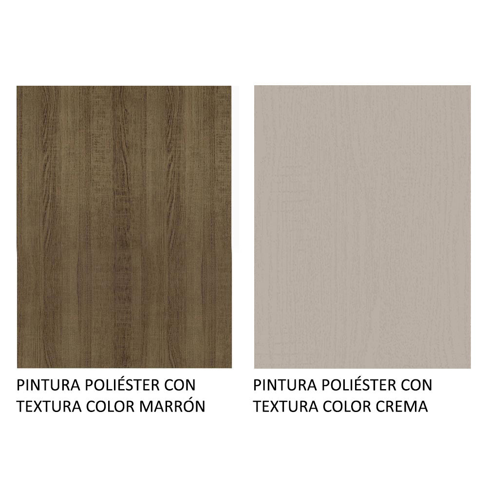 Mueble de Cocina Superior Agata 80 cm 1 Puerta Abatible Marrón/Crema