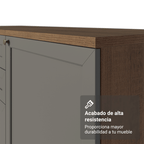 Mueble de Cocina para Hornos Vik 60 cm Marrón/Gris