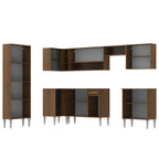 Cocina Integral de Esquina Emilly Moon 4.80 m Marrón/Negro