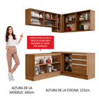 Cocina Integral de Esquina Glamy 3.30 m Marrón 02