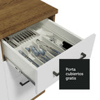 Cocina Integral Agata 2.60 m Marrón/Blanco 02