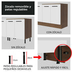 Cocina Integral Agata 2.70 Metros Marrón/Blanco 03