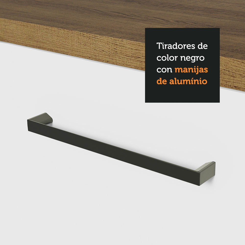 Cocina Integral Agata 2.70 Metros Marrón/Blanco 08