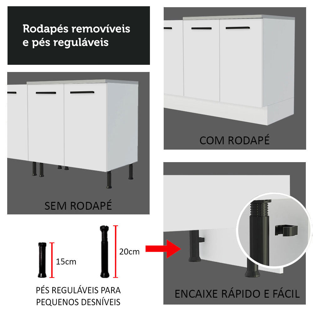 Cocina Integral Agata 2.90 Metros Blanco 01