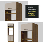 Cocina Integral Agata 3.30 Metros Marrón/Crema 01