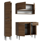 Cocina Integral Emilly 1.40 Metros Marrón 12