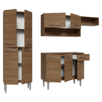 Cocina Integral Emilly 2.30 Metros Marrón 16