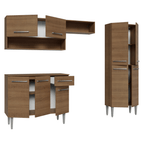 Cocina Integral Emilly 2.30 Metros Marrón 17