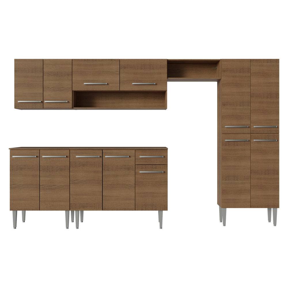 Cocina Integral Emilly 2.90 Metros Marrón 01