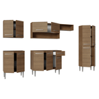 Cocina Integral Emilly 2.90 Metros Marrón 11