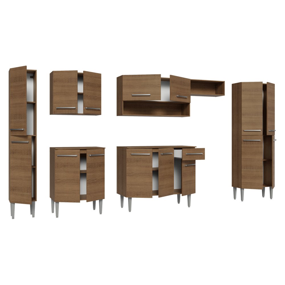 Cocina Integral Emilly 3.25 Metros Marrón 07