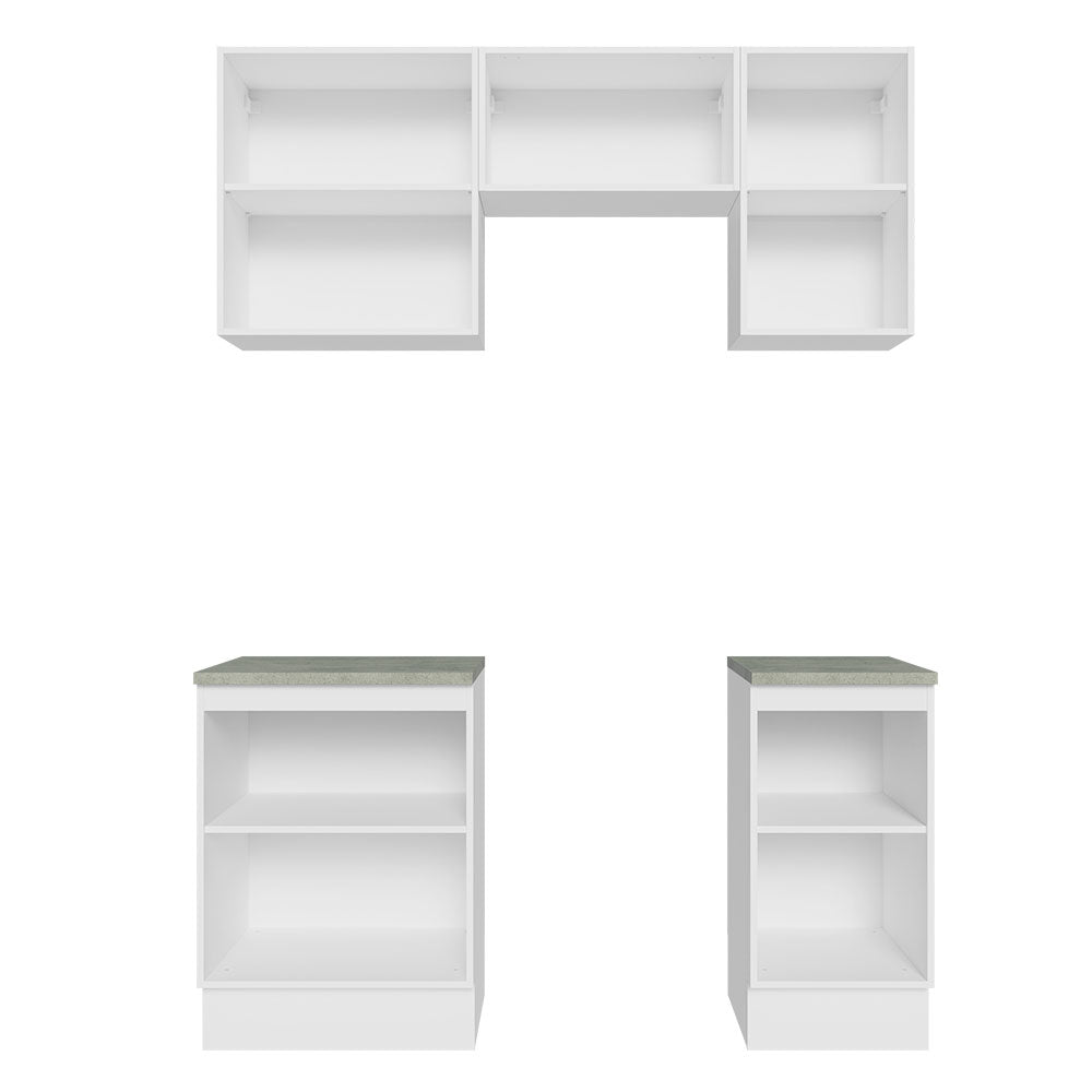 Cocina Integral Glamy 1.60 Metros Blanco/Marrón 07