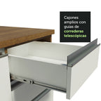 Cocina Integral Glamy 2.60 Metros Marrón/Blanco 04