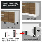 Cocina Integral Glamy 2.60 Metros Blanco/Marrón 04