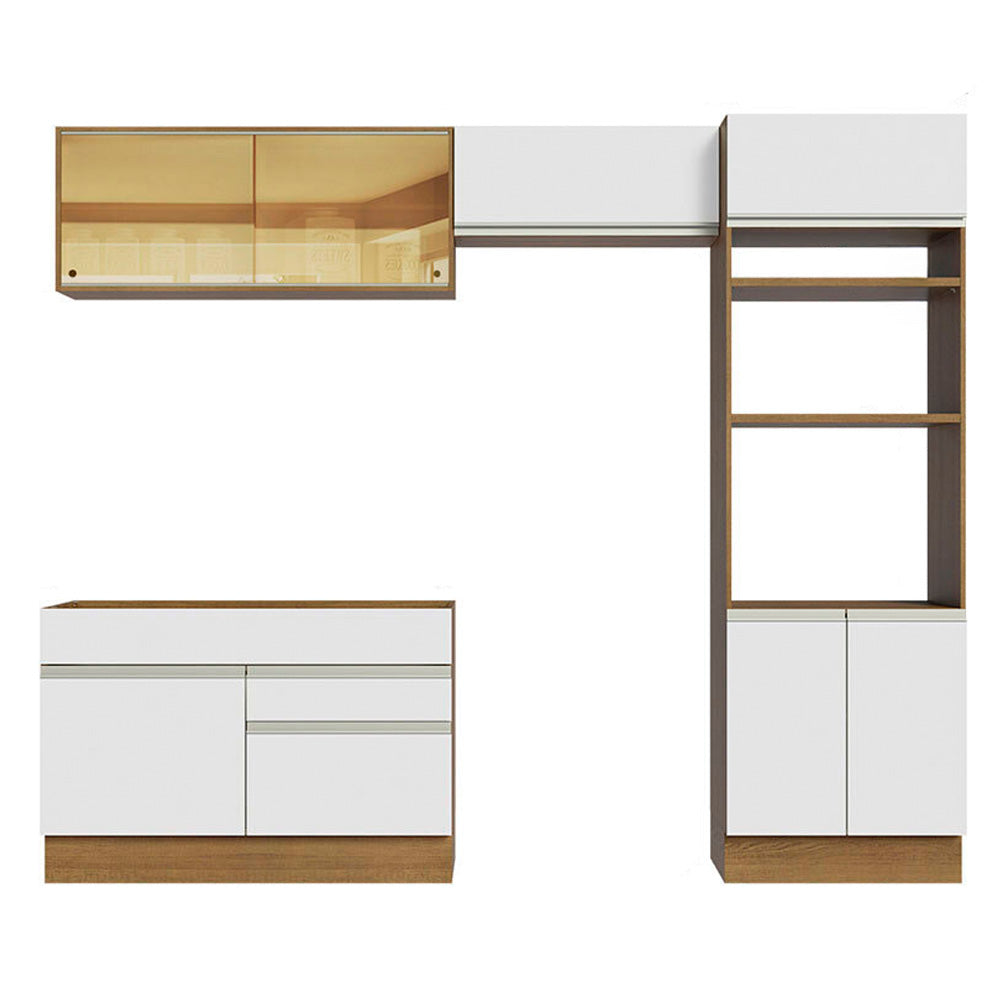 Cocina Integral Madesa Glamy 270 cm Marrón/Blanco 12