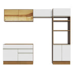 Cocina Integral Madesa Glamy 270 cm Marrón/Blanco 12