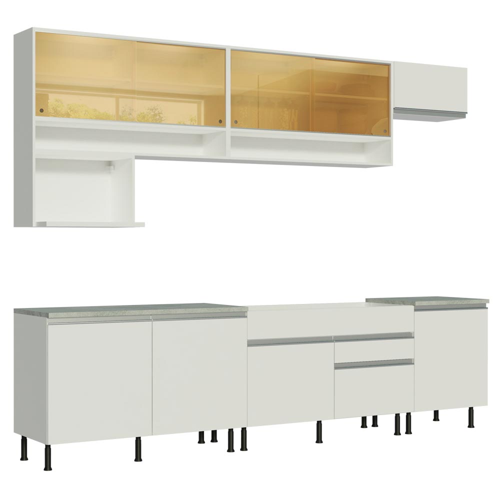 Cocina Integral Verona 3.00 Metros SR Blanco