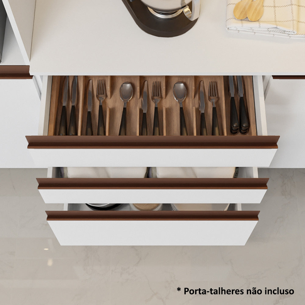 Cocina Integral Reims 2.40 m con Encimera Blanco 02
